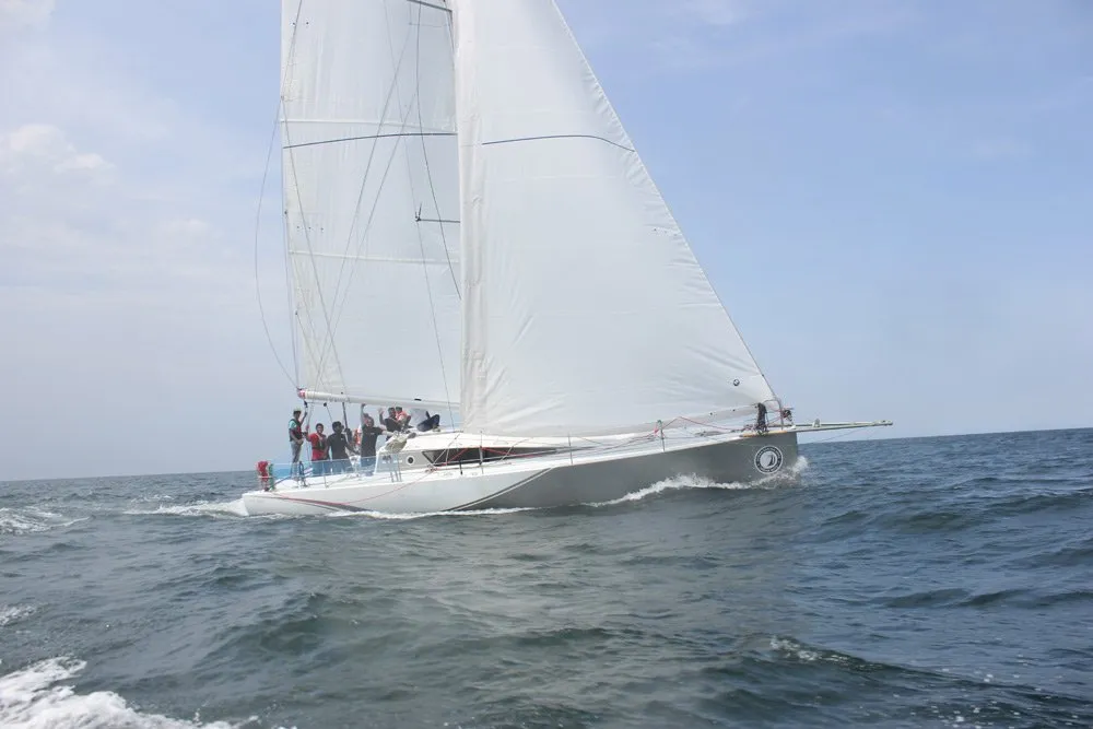 Ultramarine offshore sailing yacht under full sail