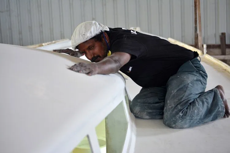 Boatbuilding at Ultramarine yard — view 6